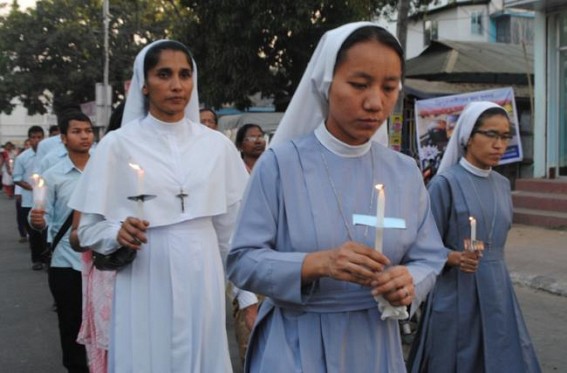 Christians in Agartala condemns nun gang-rape at West Bengal